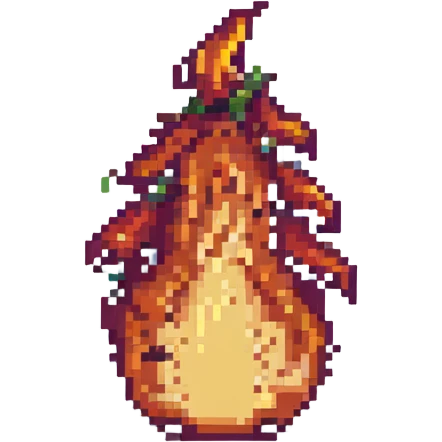 digital flame, pixel art style, retro video game look emoji