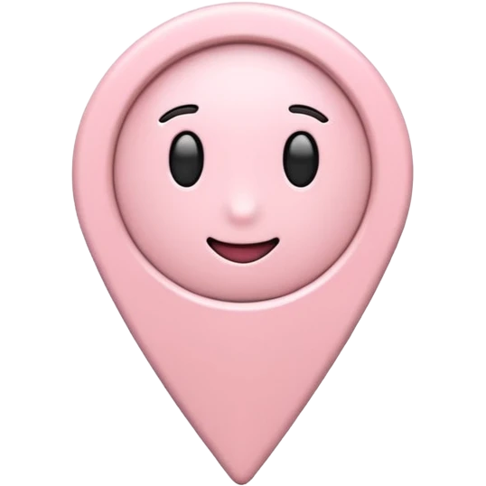 pale pink location pin emoji without face emoji