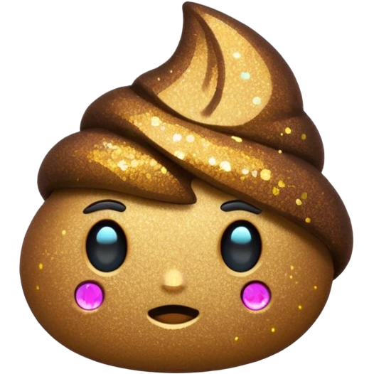 glitter poops brown cyberpunk emoji