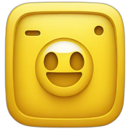 yellow Instagram logo emoji