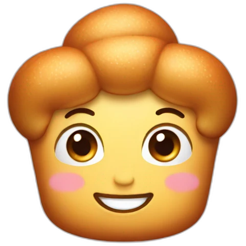 Brioche-cute-face emoji
