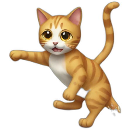 Cat surfing emoji