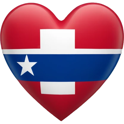 Dominican Republic flag heart shape emoji