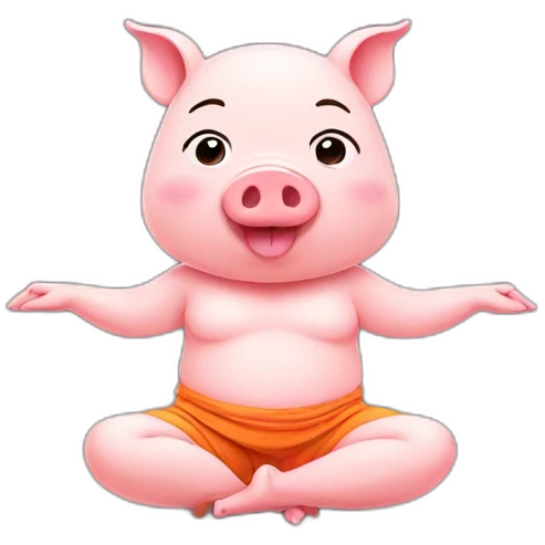 yoga pig emoji