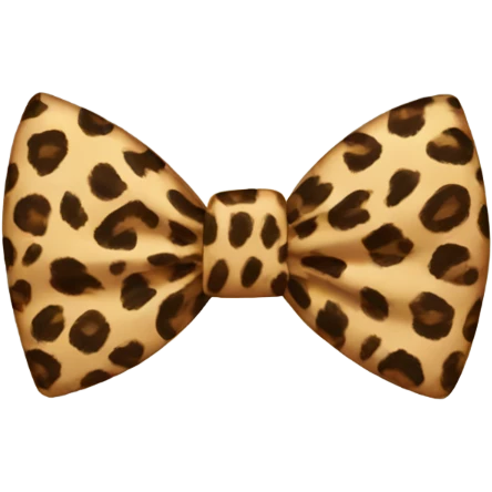Leopard bow emoji