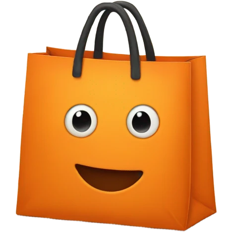 orange shopping bag emoji