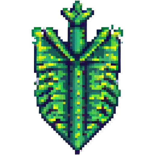 growth arrow, pixel art style, upward arrow, green emoji