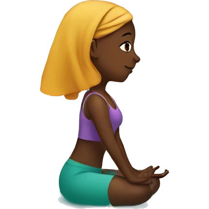 Girl doing hamak yoga emoji