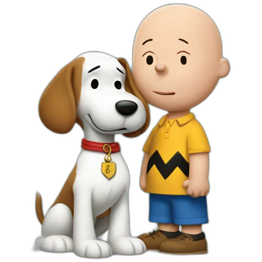 charlie brown with snoopy dog emoji