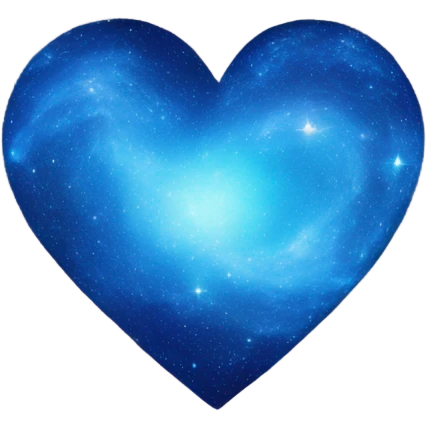 Blue galaxy heart emoji