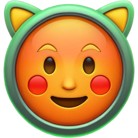 make the alarm sign in light green and Orange colors emoji emoji