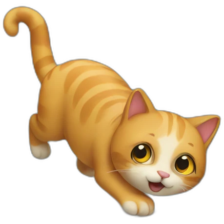 a cat that dives into a pool emoji