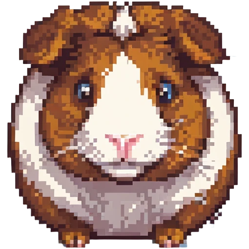 pixel art retro game style guinea pig emoji
