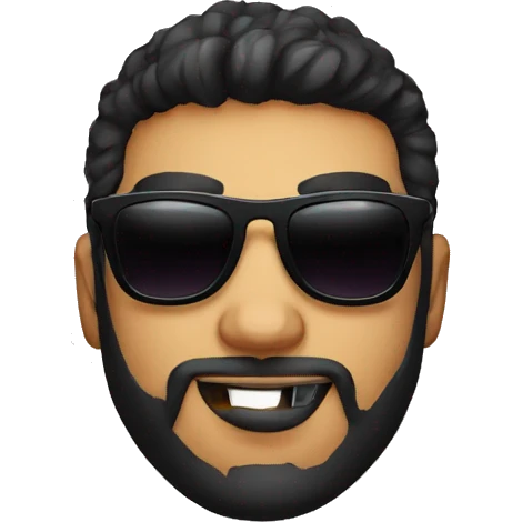 twitch gamer streamer, black sunglasses, emoji