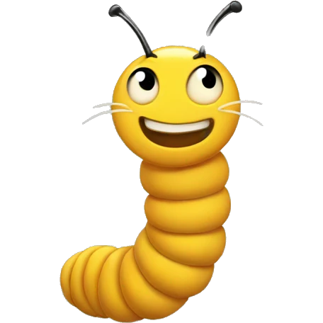 A long catterpiller emoji