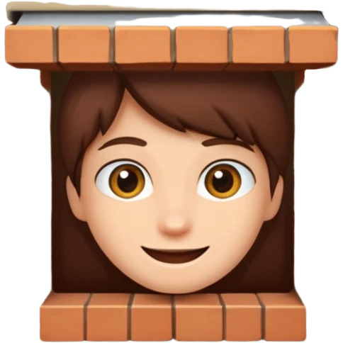Someone peeking behind wall emoji