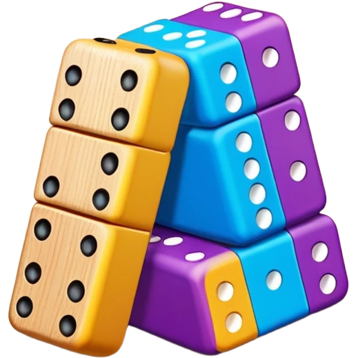 colorful Domino pieces emoji