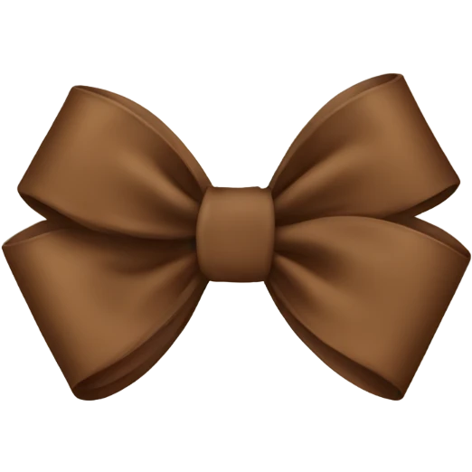 Brown bow emoji