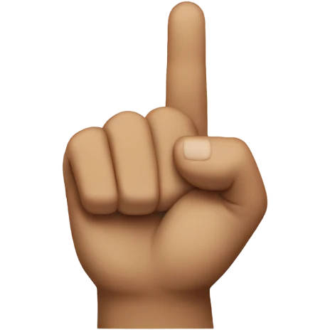 Two finger guns pointing up emoji