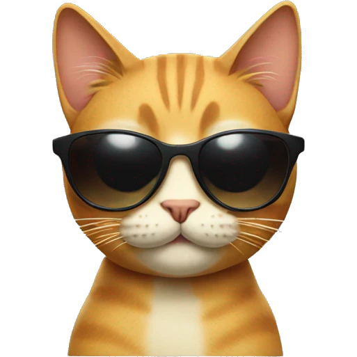 Cat with sunglasses emoji