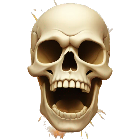 Skull with a head explosion emoji