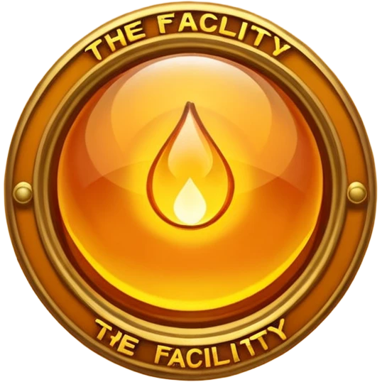 glowing amber emblem above bold text reading “THE FACILITY” emoji