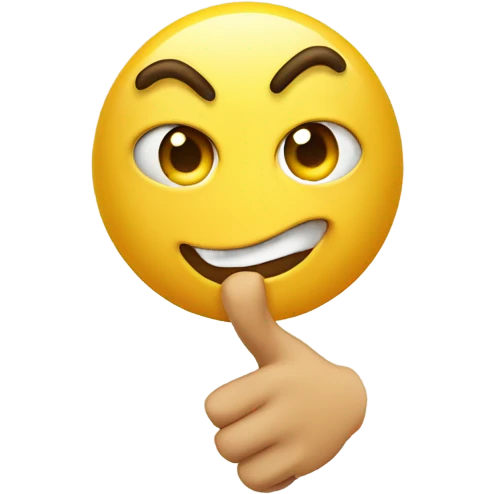 Yellow emoji pointing at the camera with a disgusted face emoji