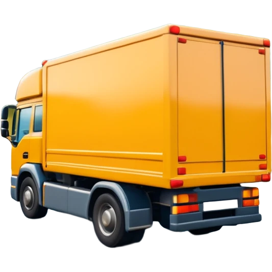 Lorry going too fast down a road emoji