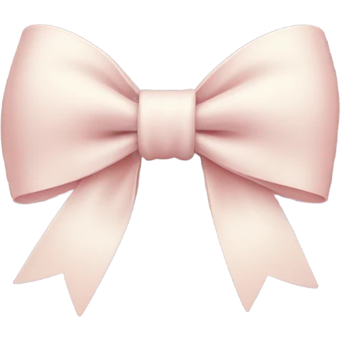 the pink bow but white or cream white emoji
