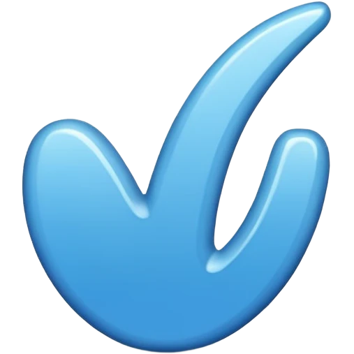 Mavi tık içi beyaz dişi mavi emoji emoji