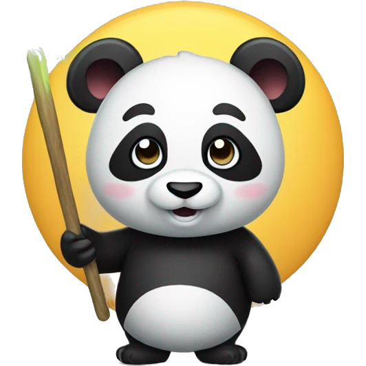 Panda with wand in hand emoji