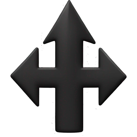 black arrow pointing downwards emoji