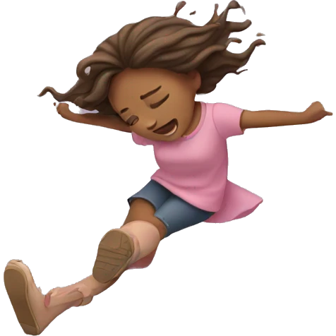 Girl falling emoji