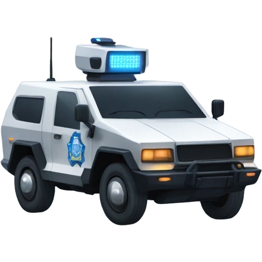 cybertruck with police sirens emoji