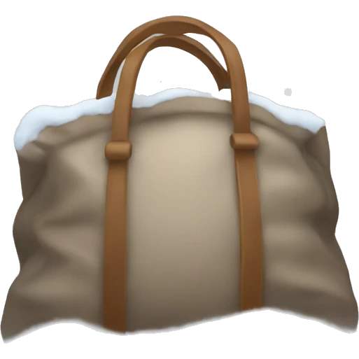 A bag in the snow emoji