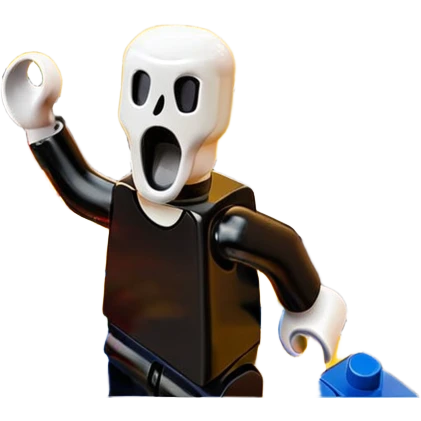 Edvard munch the scream landscape built with LEGO  emoji