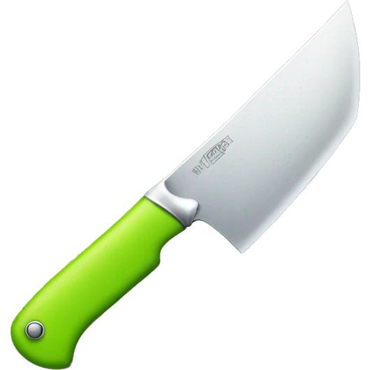 lime green knife emoji