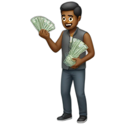 man stoling money emoji