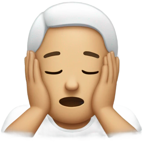 Holding head in stress  emoji