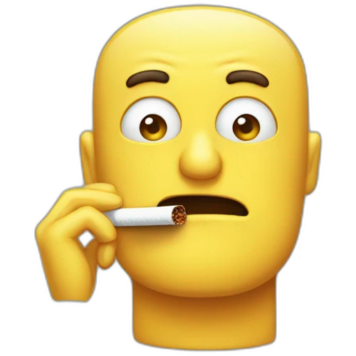 Bob l’éponge qui fume une cigarette  emoji