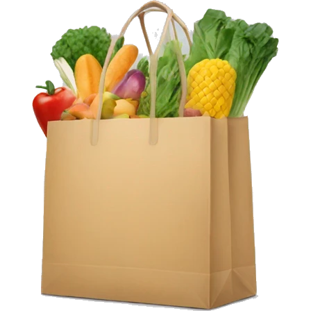Shopping bag With groceries emoji