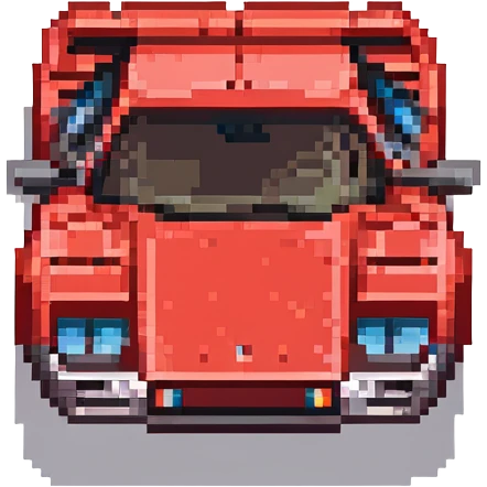 красная Lamborghini Countach, no background emoji