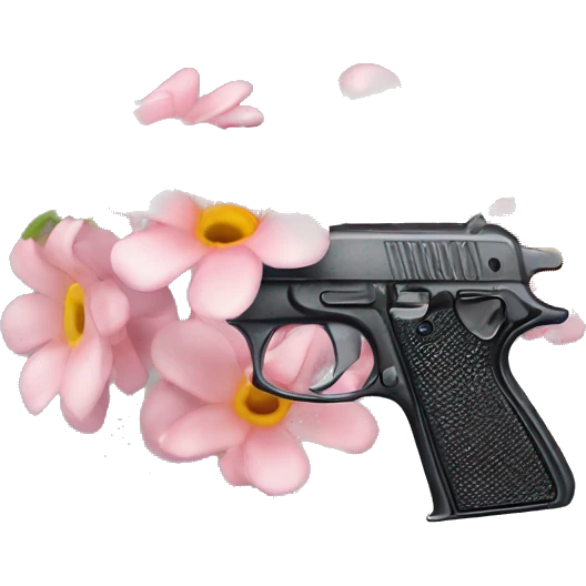 Pistole die Blumen schießt emoji