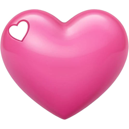 A heart that expresses a deep love for someone. With a pink style. And a 3d look emoji