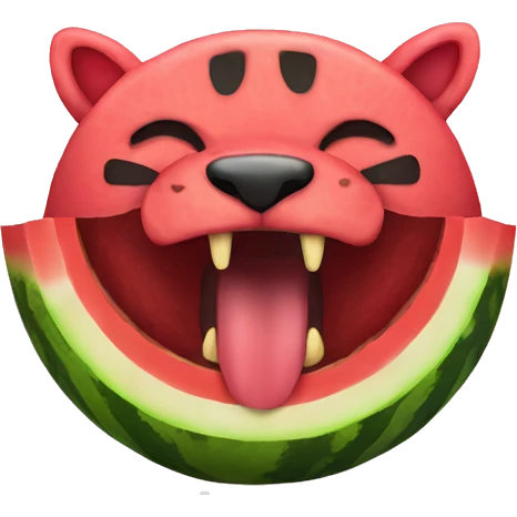 Watermelon bacon tiger  emoji