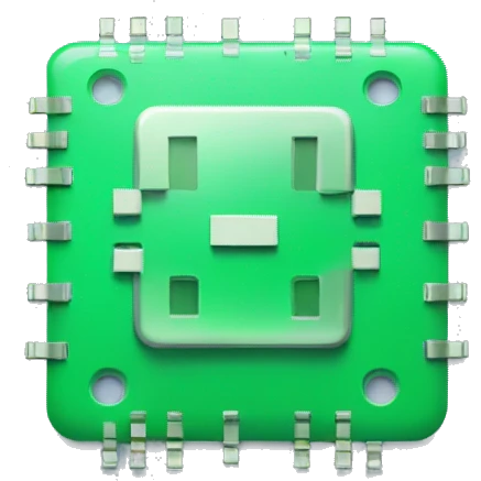 a microchip with a plus sign emoji