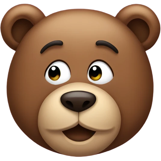 Smirking bear emoji