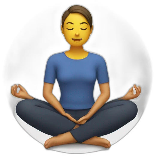 Personas meditando en circulo emoji