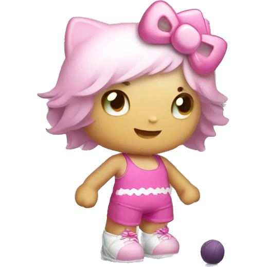 hello kitty in the gym emoji