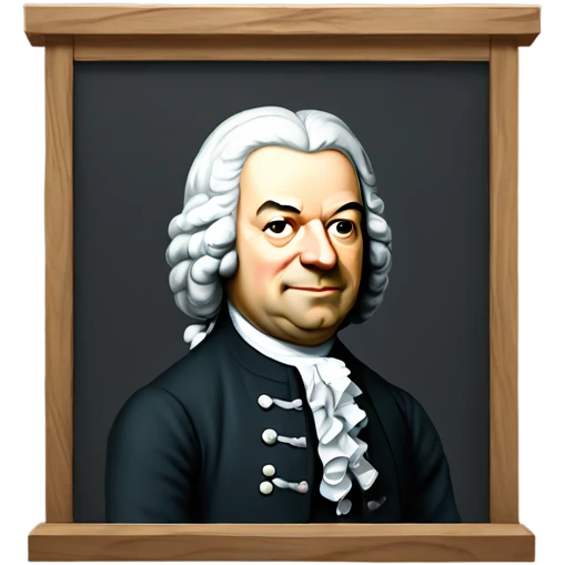Johann Bach Standing chalkboard emoji